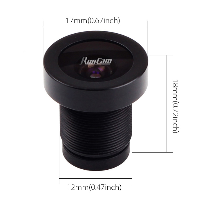 FOV 130 Degree 1/1.8" 2.5mm Wide Angle ,FPV Camera Lens RunCam Eagle 16:9