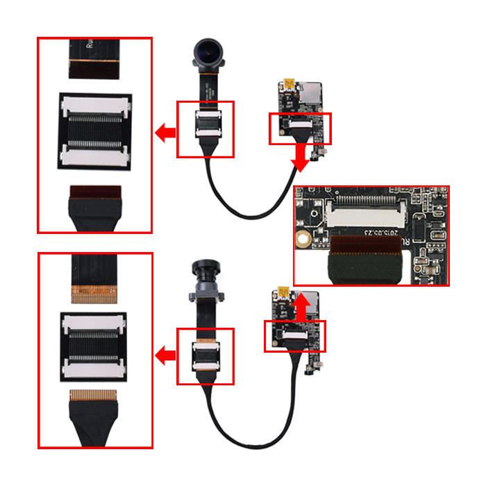 Customized lens extension cable for RunCam HD