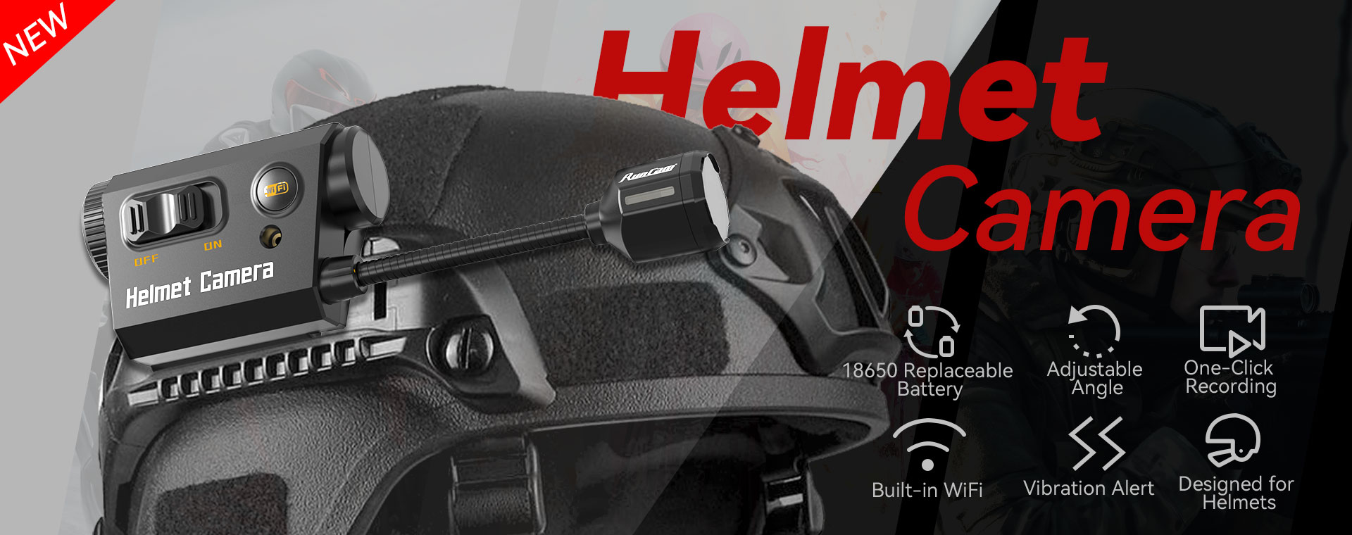 Helmet Camera Recorder Long Battery Life